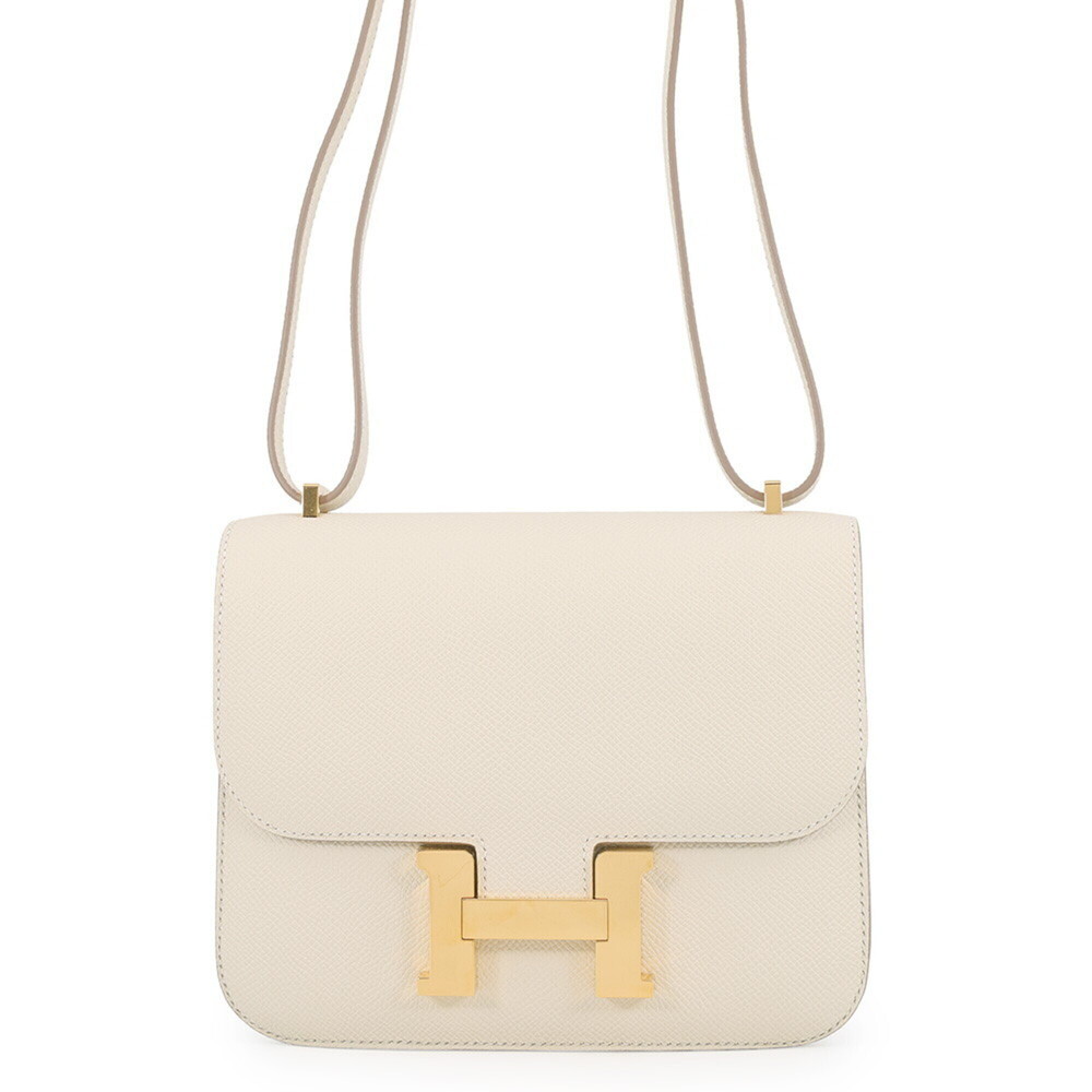 Hermes Shoulder Bag Mini Constance 3 Miroir Craie Epsom B Stamp Handbag Women...